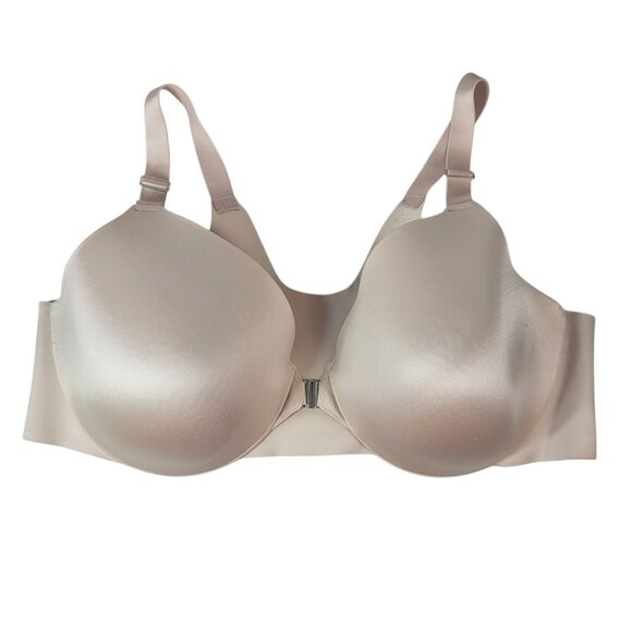 Soma Full Coverage Bra Tan 42D Front Close Seamless Vanishing Back 031801 READ - Picture 1 of 8